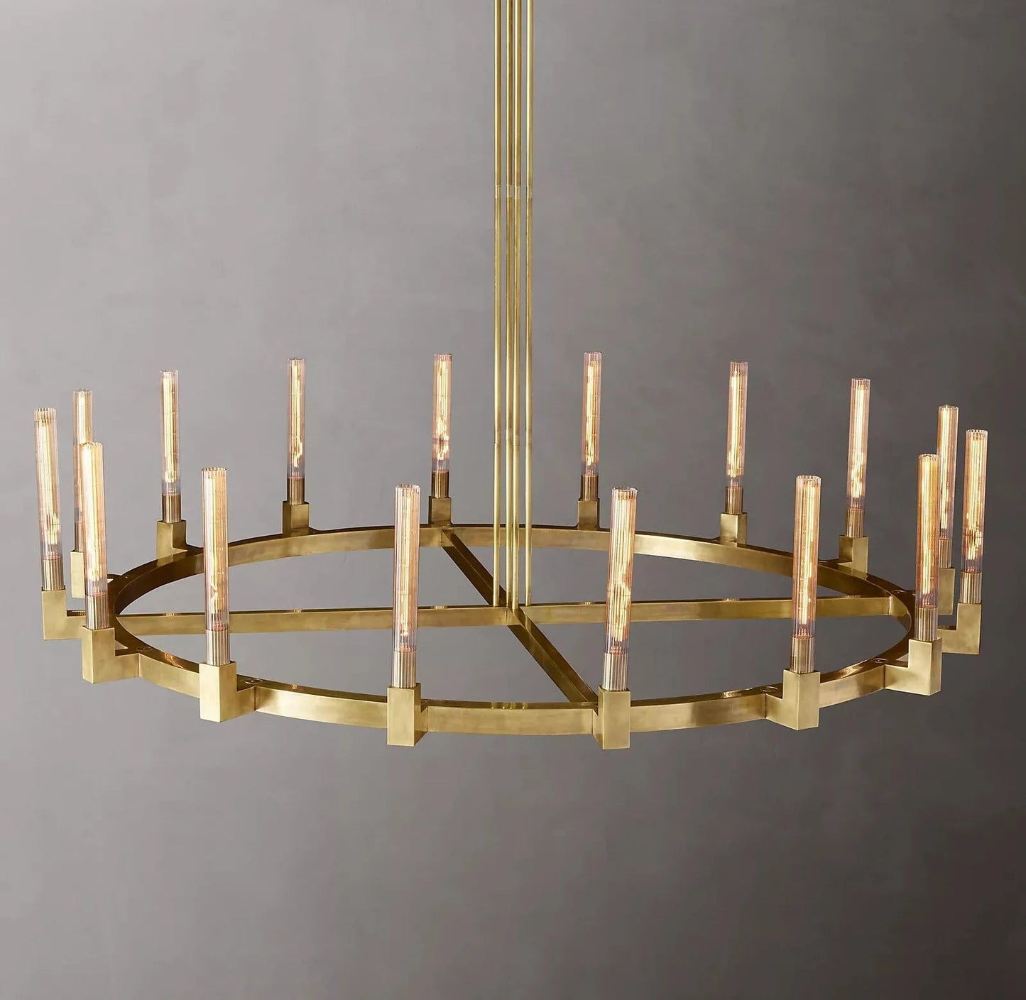 Cannele Linear Candlestick Round Chandelier Light 72"