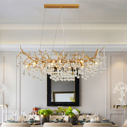 Louise Clear Crystal Branch Chandelier, Unique Chandelier Designs