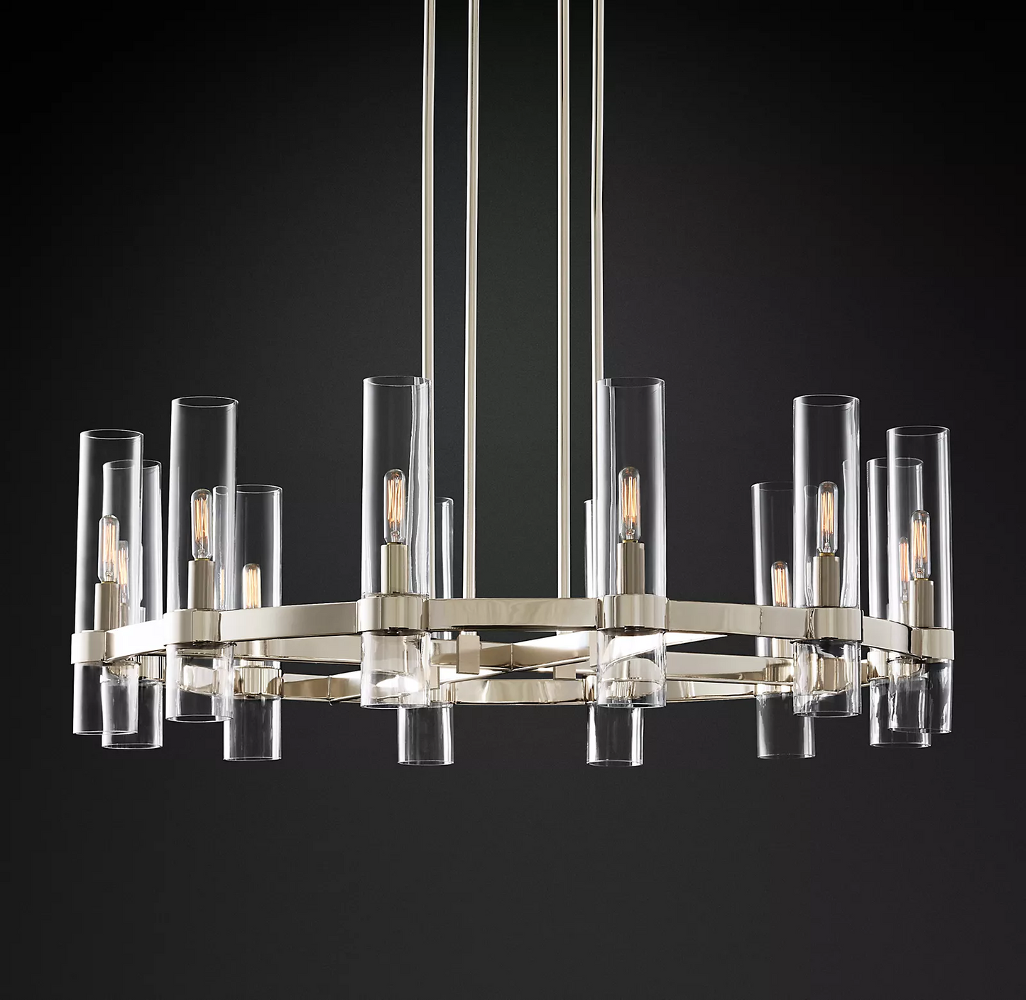 Ravelle Round Chandeliers 36" Modern Chandelier Light