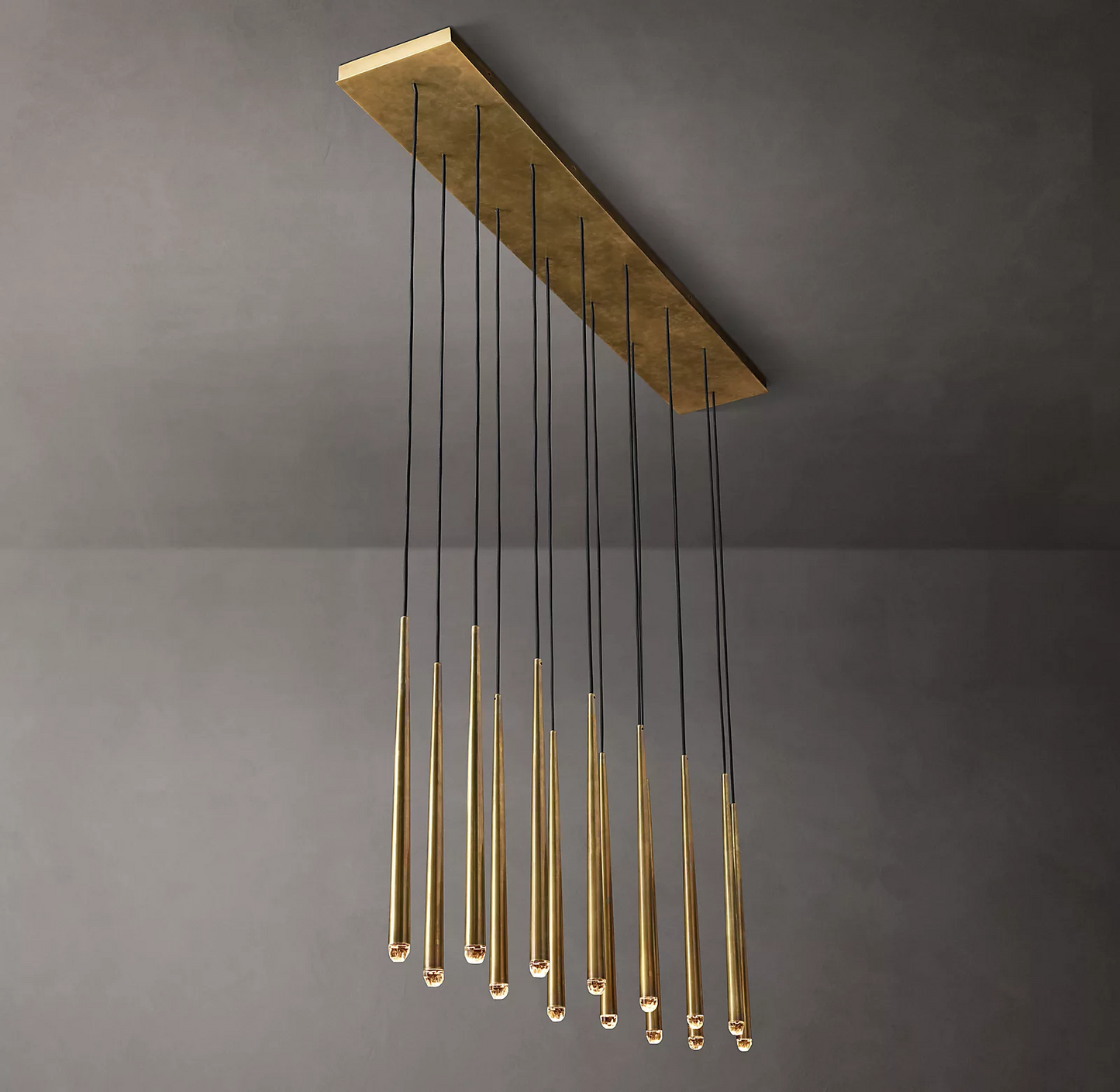 Aquitaine 72” Linear Chandelier - Modern Brass Foyer Light Fixture