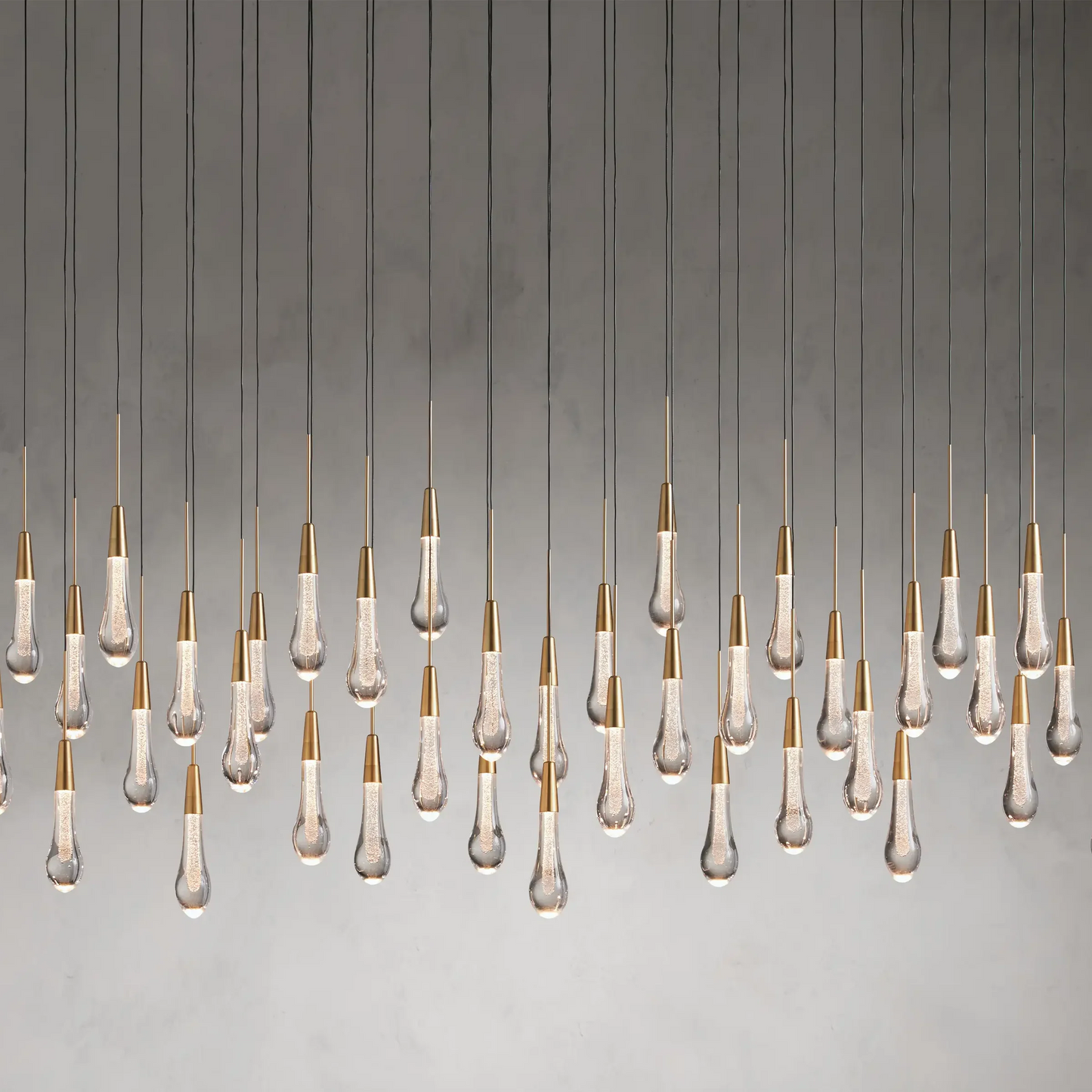 SOLITAIRE LINEAR CHANDELIER 37'' 50'' 70'' 87" 120"