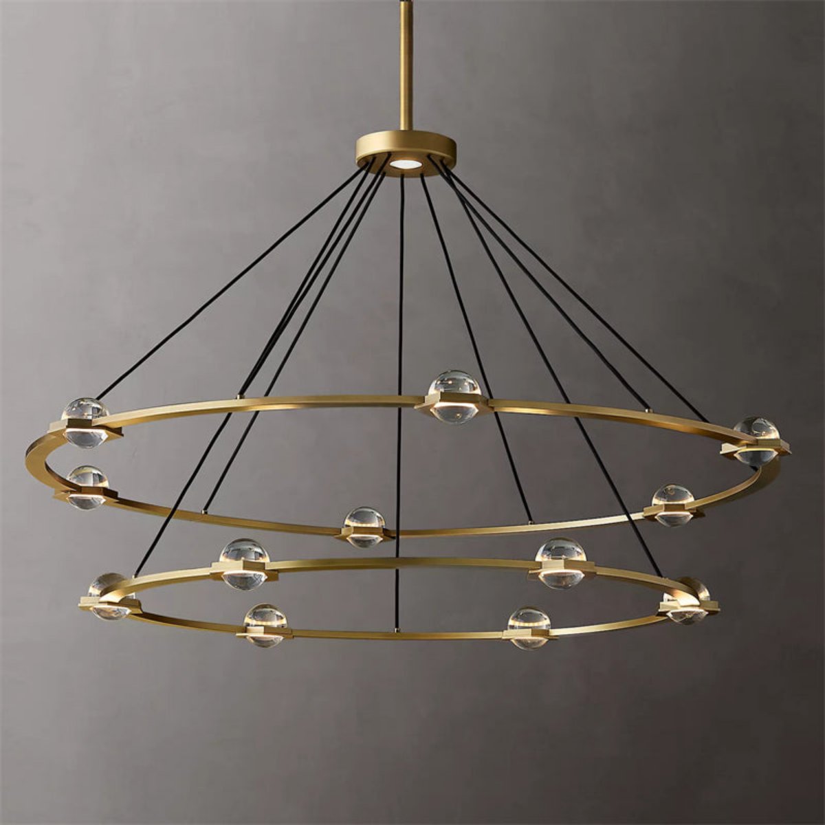 Carlos 2-Tier Round Chandelier 60 for Living Room