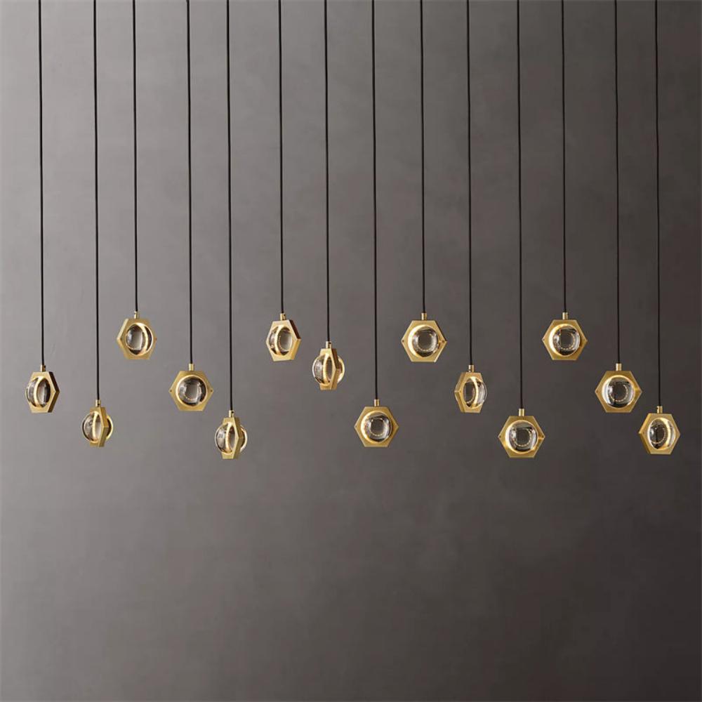 Carlos Planet Linear Chandelier, Modern lights decoration