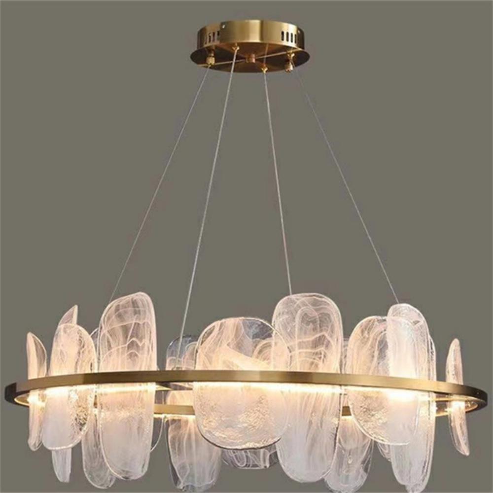 Lucas Kitchen Crystal Glass Round Chandelier