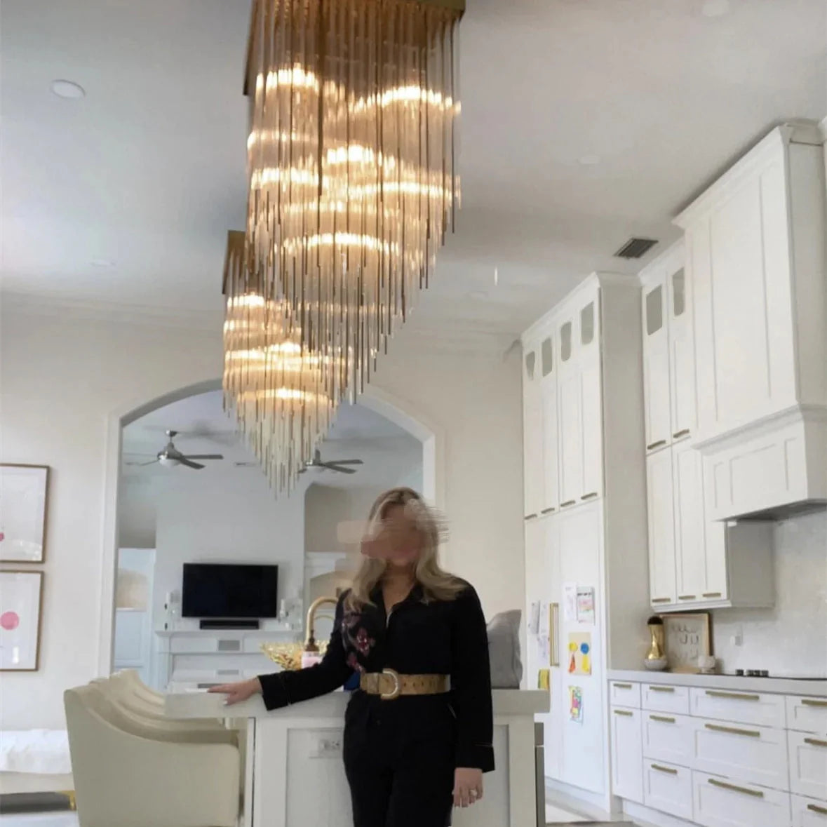 Whitley Square Chandelier 30'' for Living Room