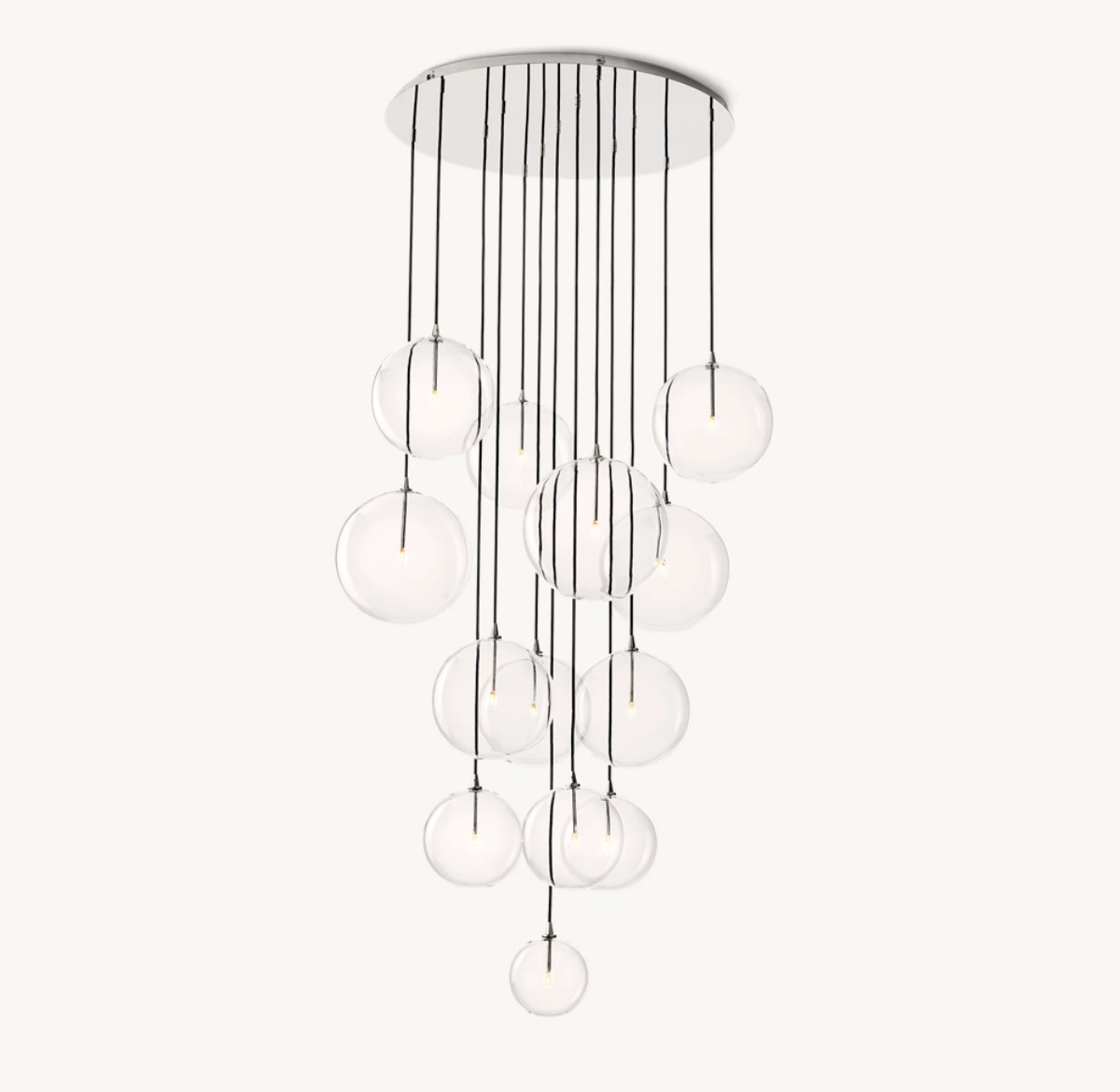 Fulcrum Glass Globe Cluster Chandelier