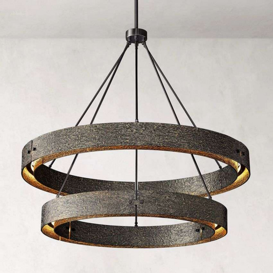 Vouvray Two-Tier Round Chandelier D72"