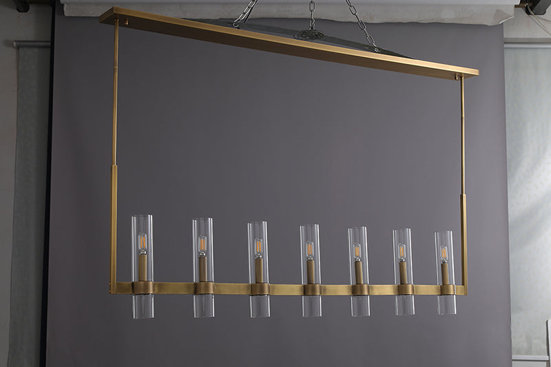 Ravelle Glass Linear Chandelier 72'