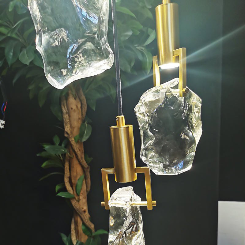 Modern Amorphous Crystal Pendant Light