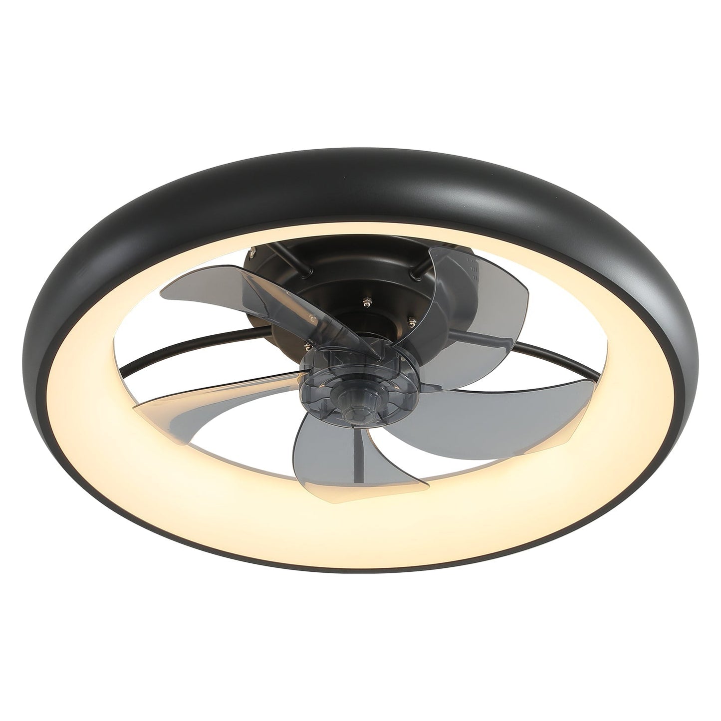 LED Ceiling Fan with Dimmable Light, Reversible Blades & Remote for Living Spaces