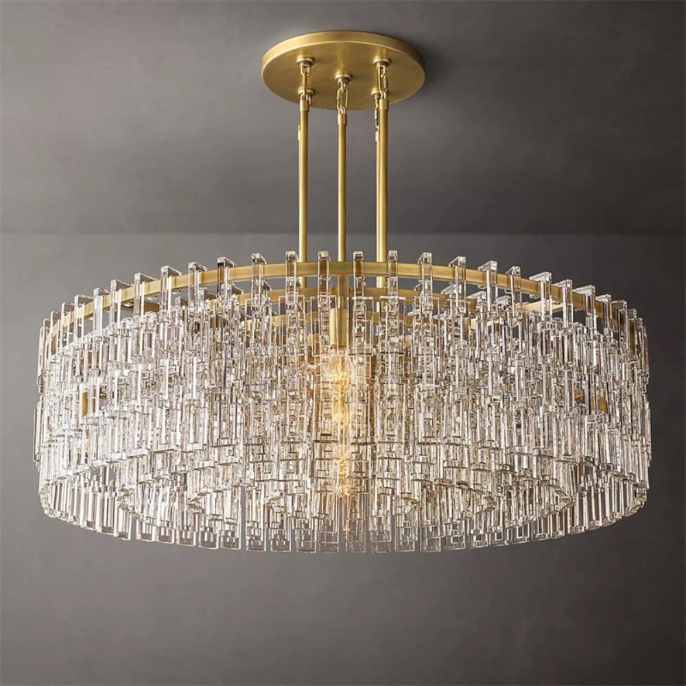 Marignan Crystal Round Chandelier 48" for Dining