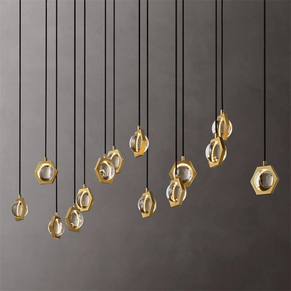 Carlos Planet Linear Chandelier, Modern lights decoration