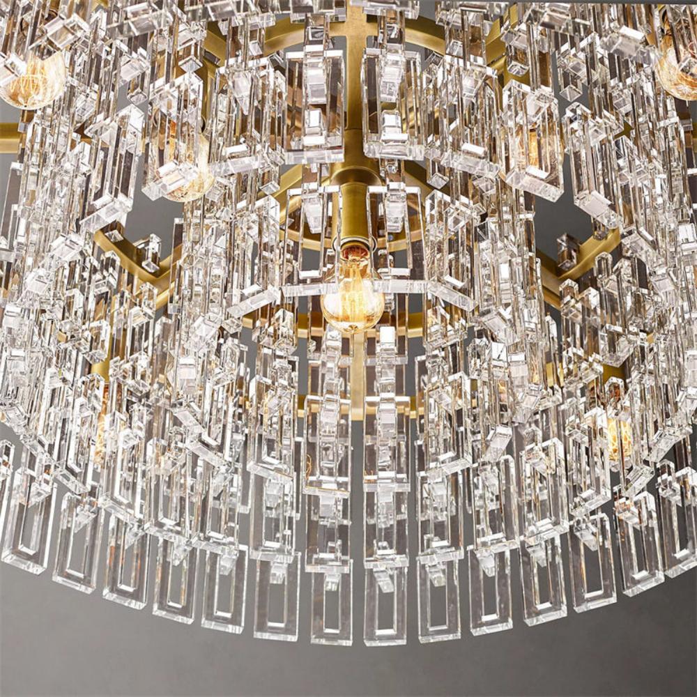 Marignan Round Glass Chandelier 36"