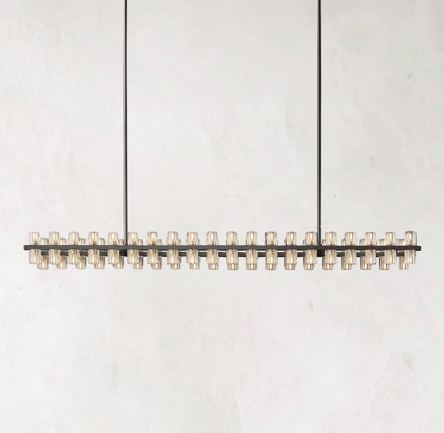 Arcachones 72" LED Rectangular Chandelier - Modern Brass Lighting Fixture