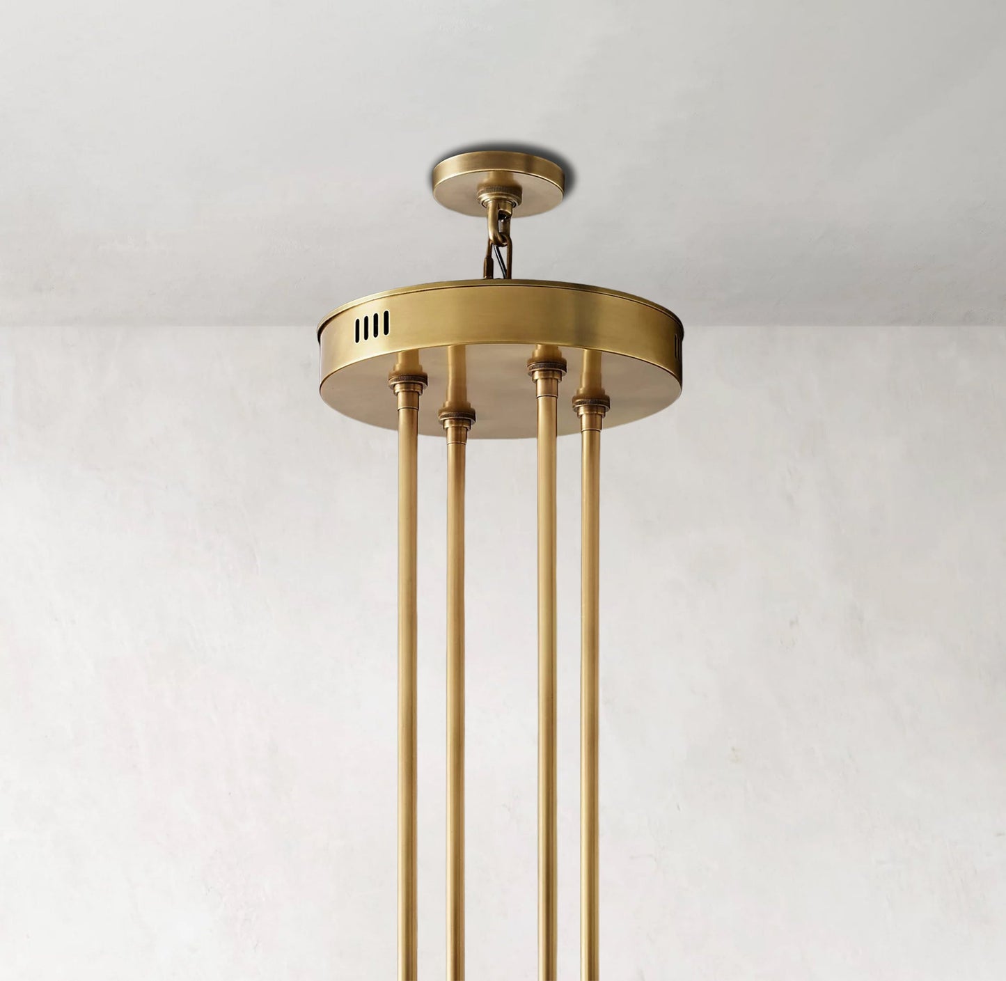 Arcachones 60" LED Round Two-Tier Chandelier - Modern Brass Lighting Fixture