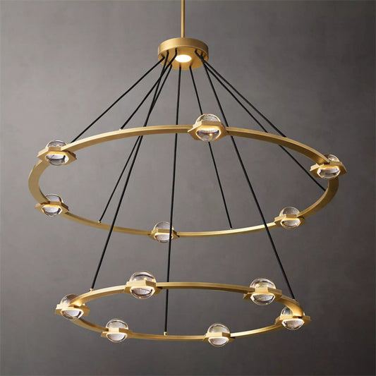 Carlos 2-Tier Round Chandelier 48, Modern Designer Lamp