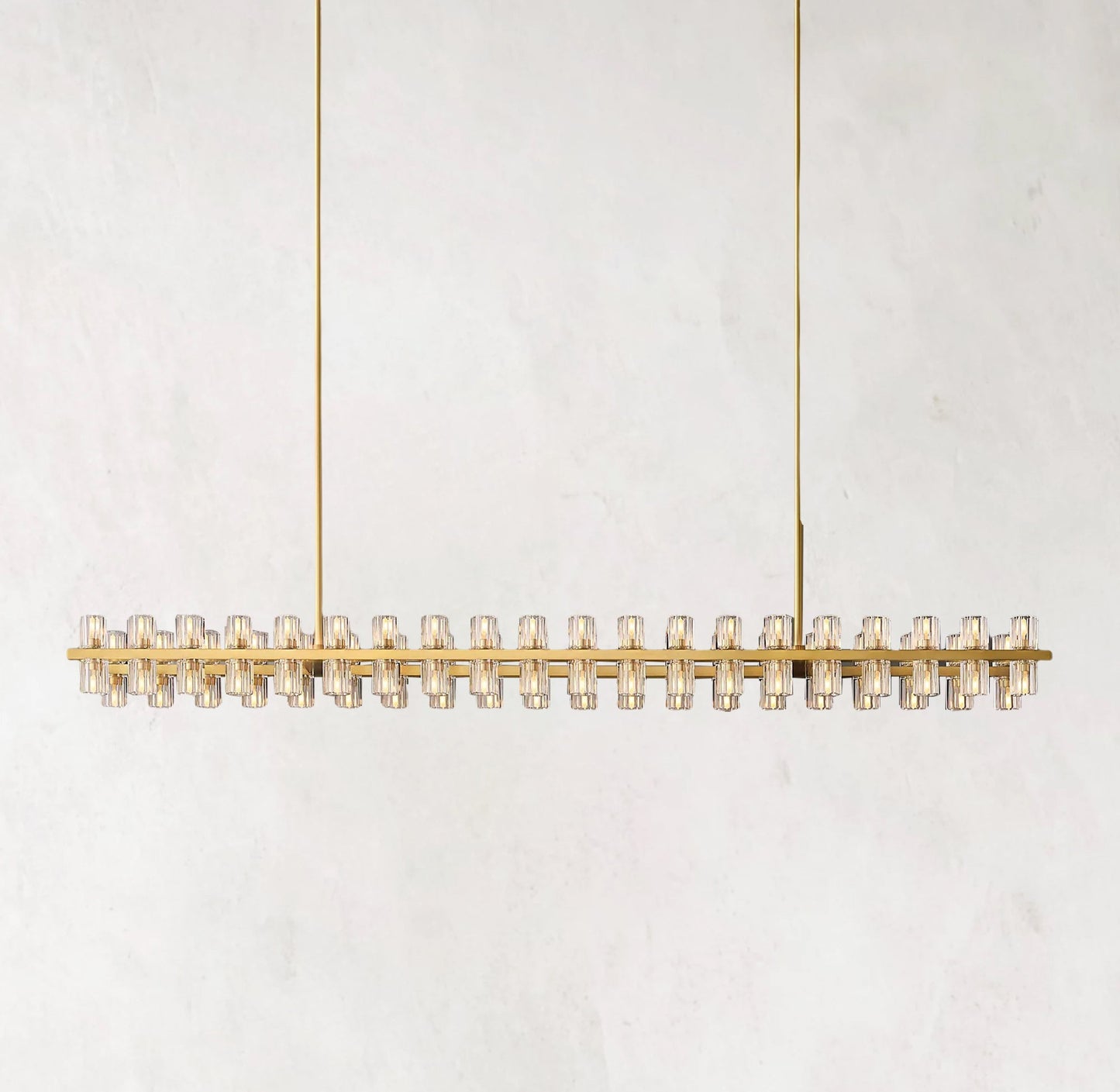 Arcachones 72" LED Rectangular Chandelier - Modern Brass Lighting Fixture