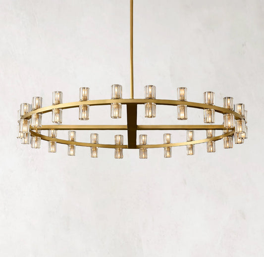 Arcachones 48" LED Round Chandelier - Modern Brass Lighting Fixture