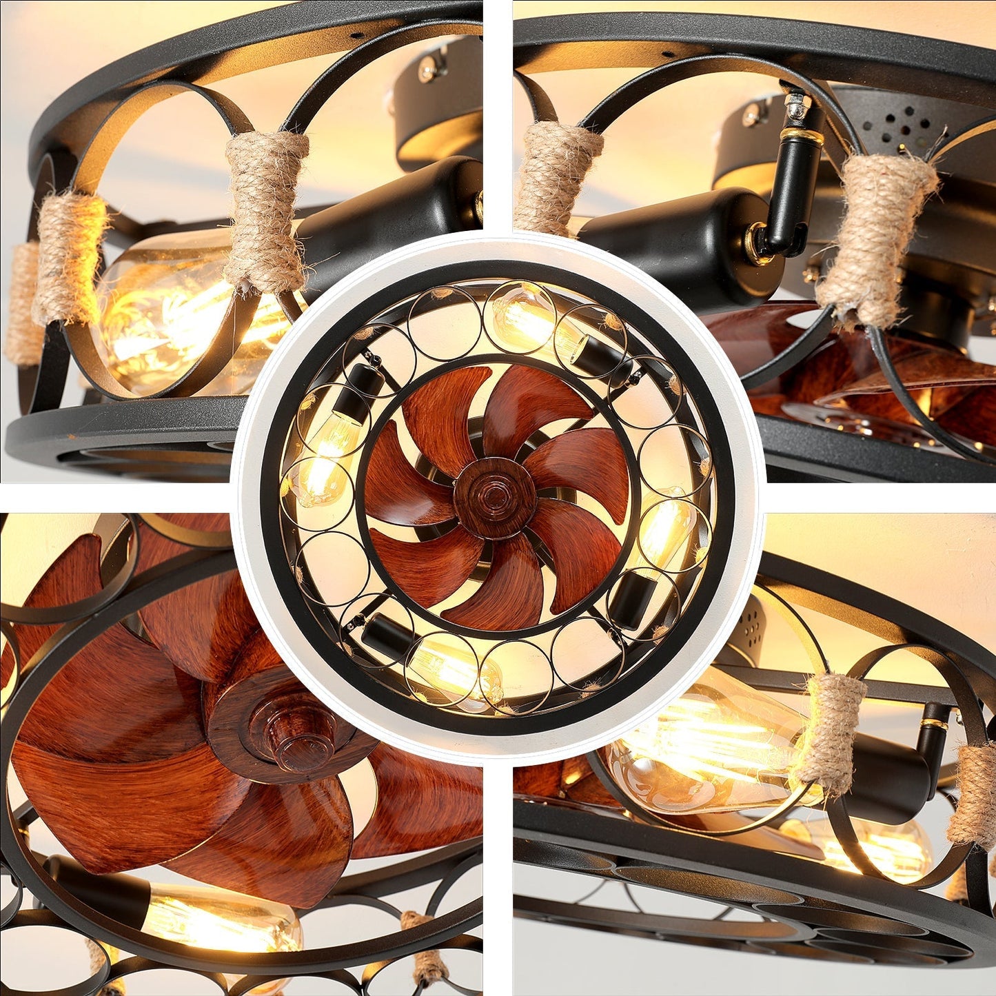 Versatile Ceiling Fan with Integrated LED Lighting