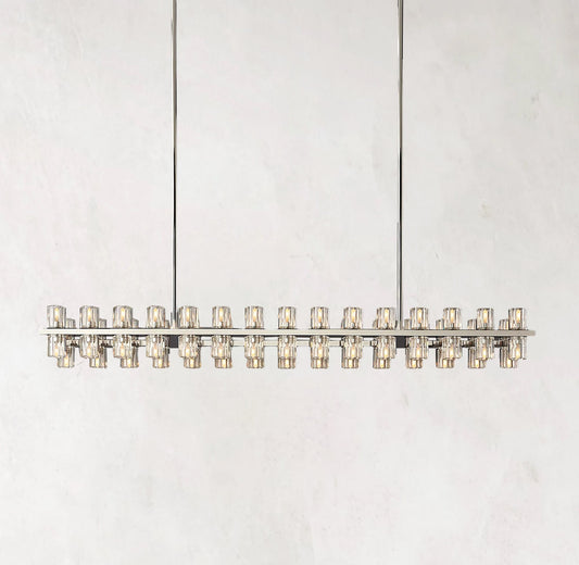 Arcachones 54" LED Rectangular Chandelier - Modern Brass Fixture