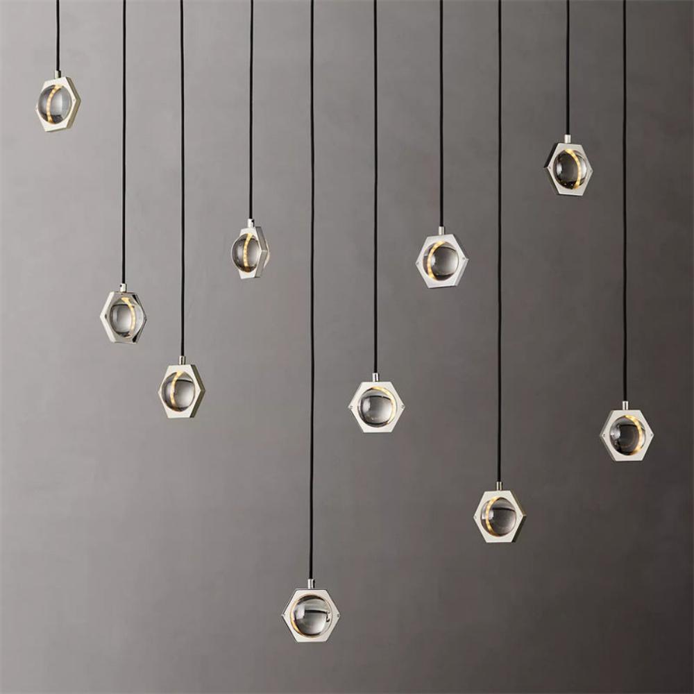 Carlos Planet Linear Chandelier, Modern lights decoration