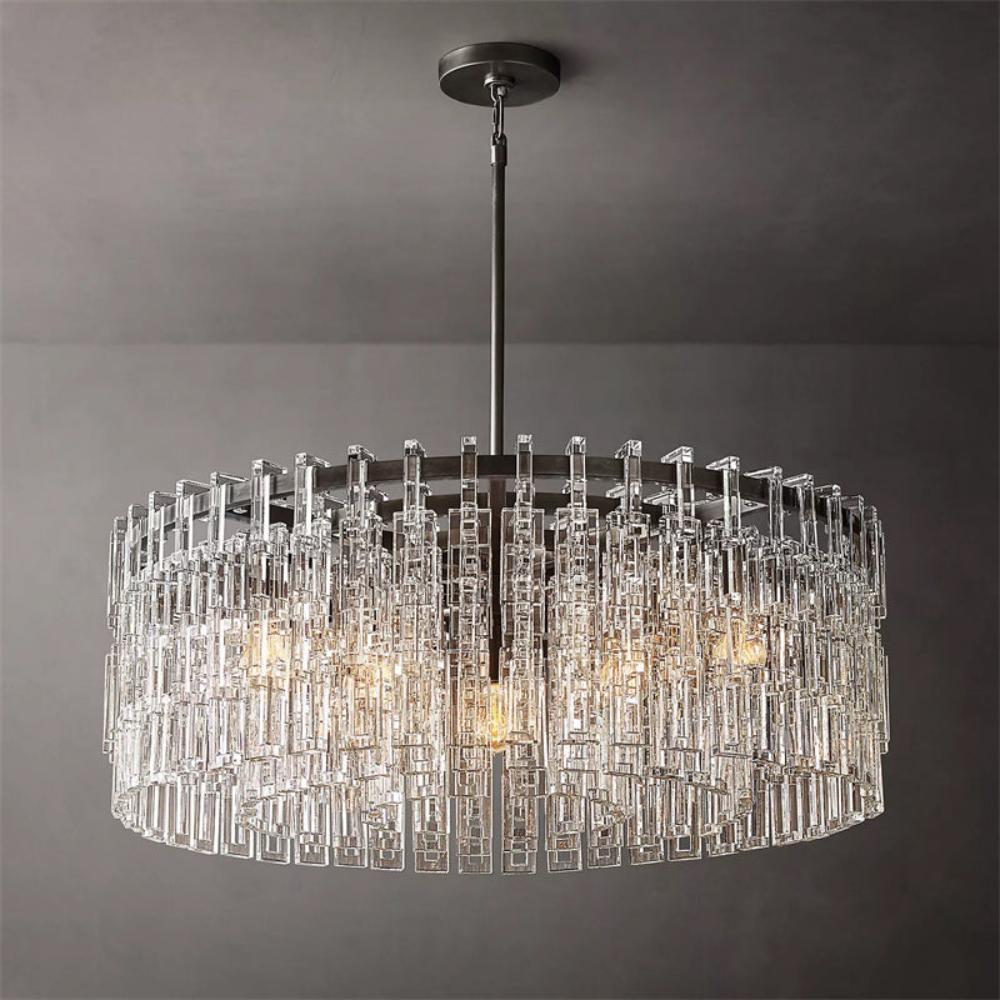 Marignan Round Glass Chandelier 36"