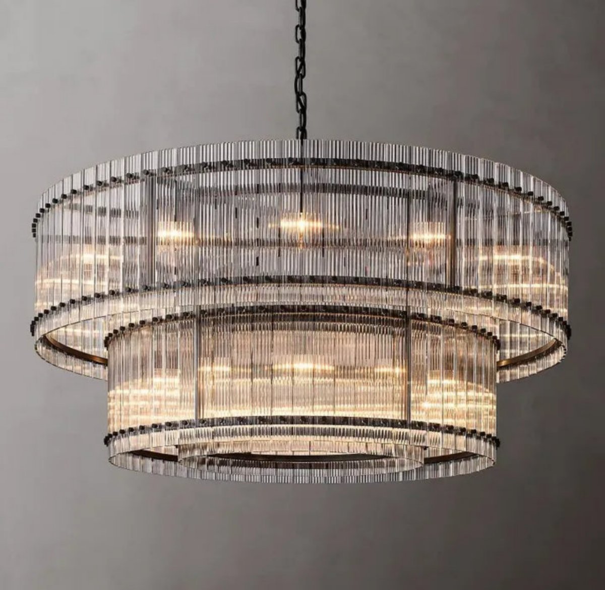 Modern San Marco Two-tier Round Luxury Chandelier Light 60"