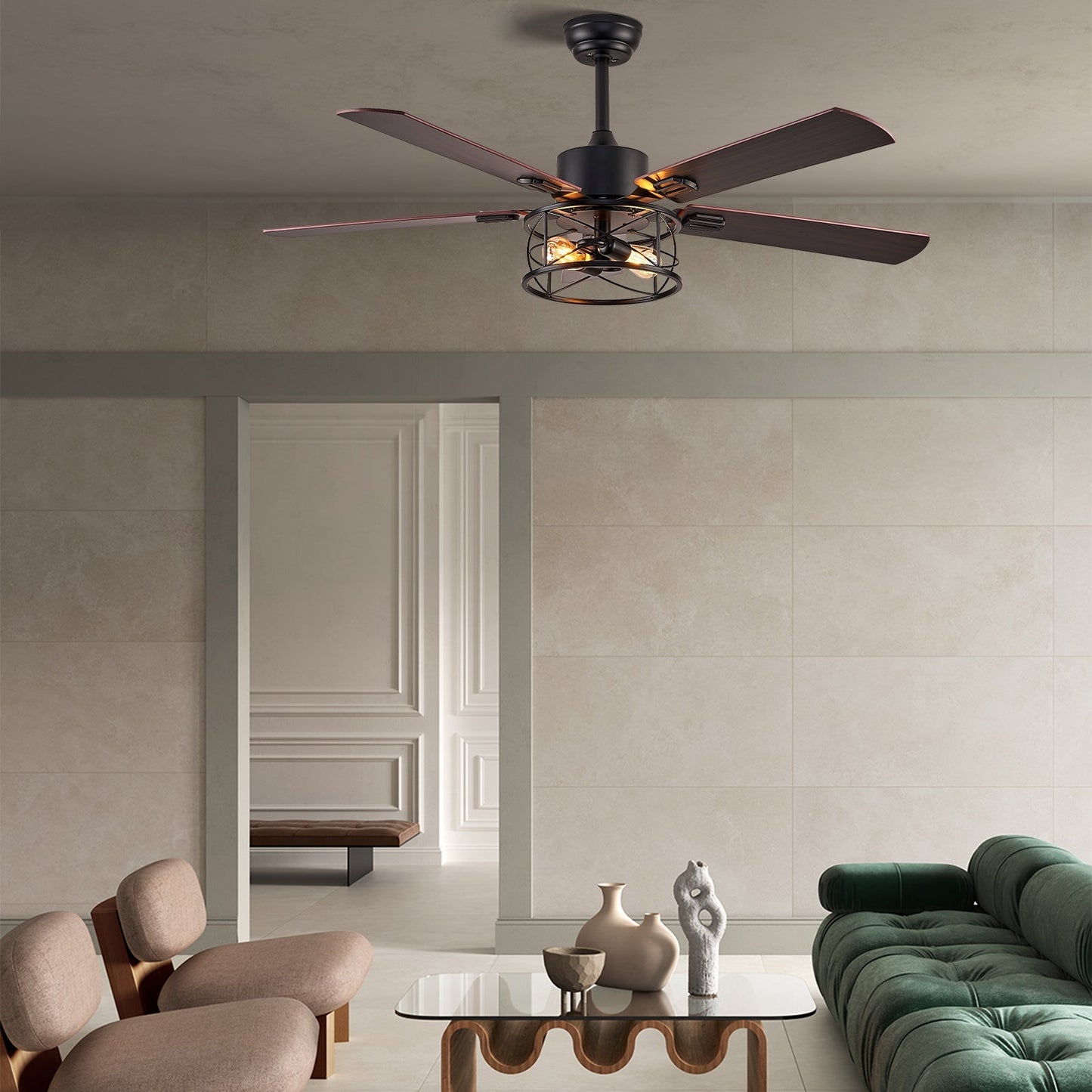 52" Ceiling Fan with Lighting – Powerful & Versatile Comfort