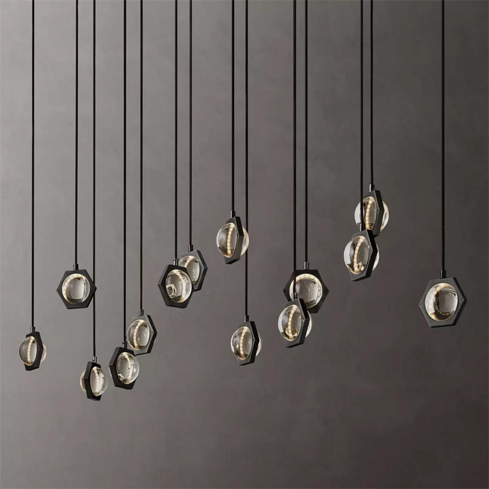 Carlos Planet Linear Chandelier, Modern lights decoration