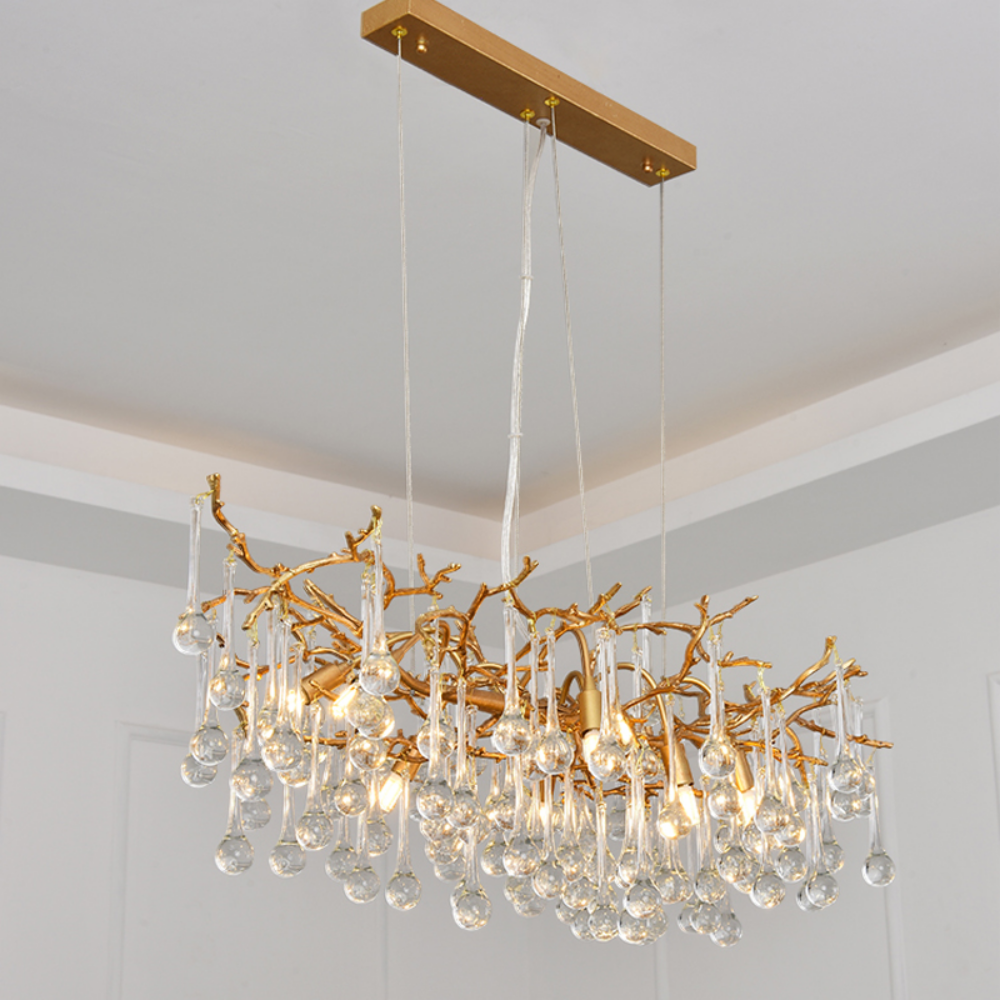 Louise Clear Crystal Branch Chandelier, Unique Chandelier Designs