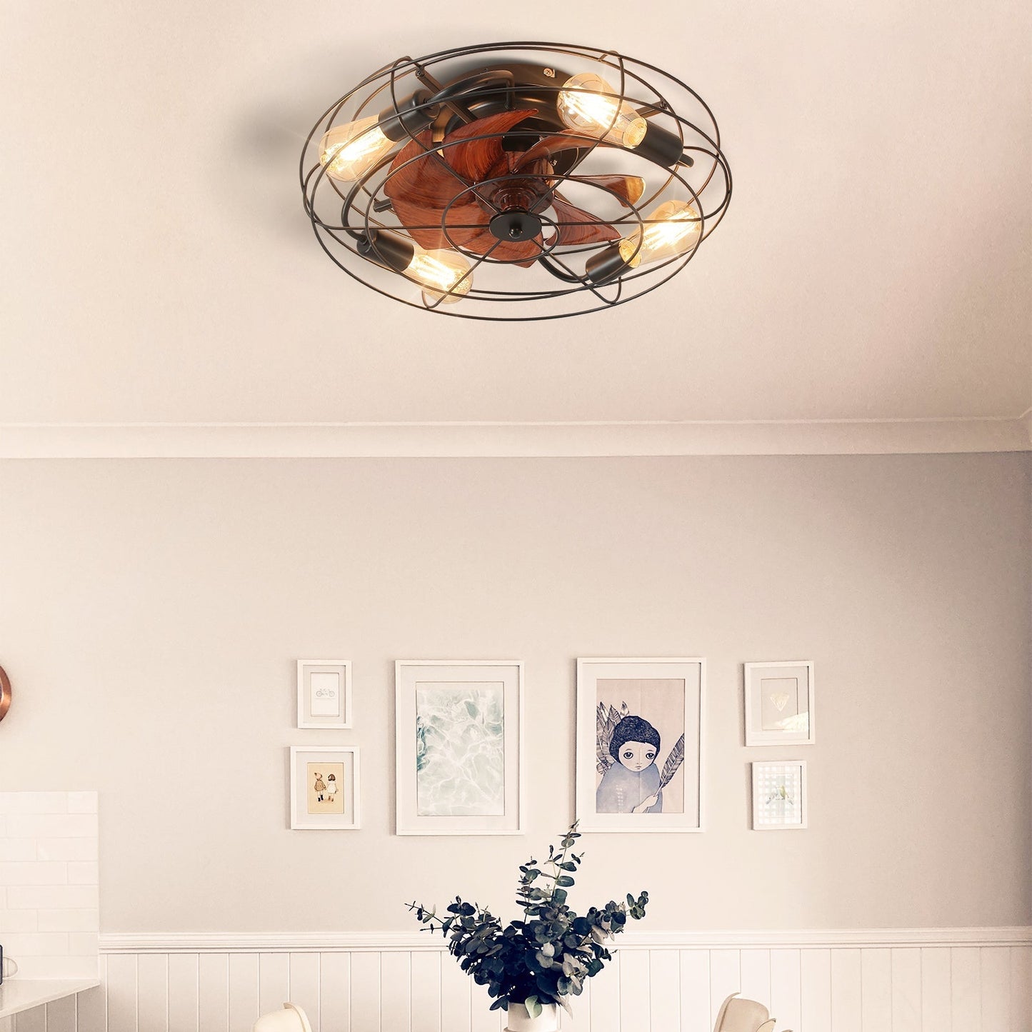 Efficient Ceiling Fan with Integrated LED Lighting