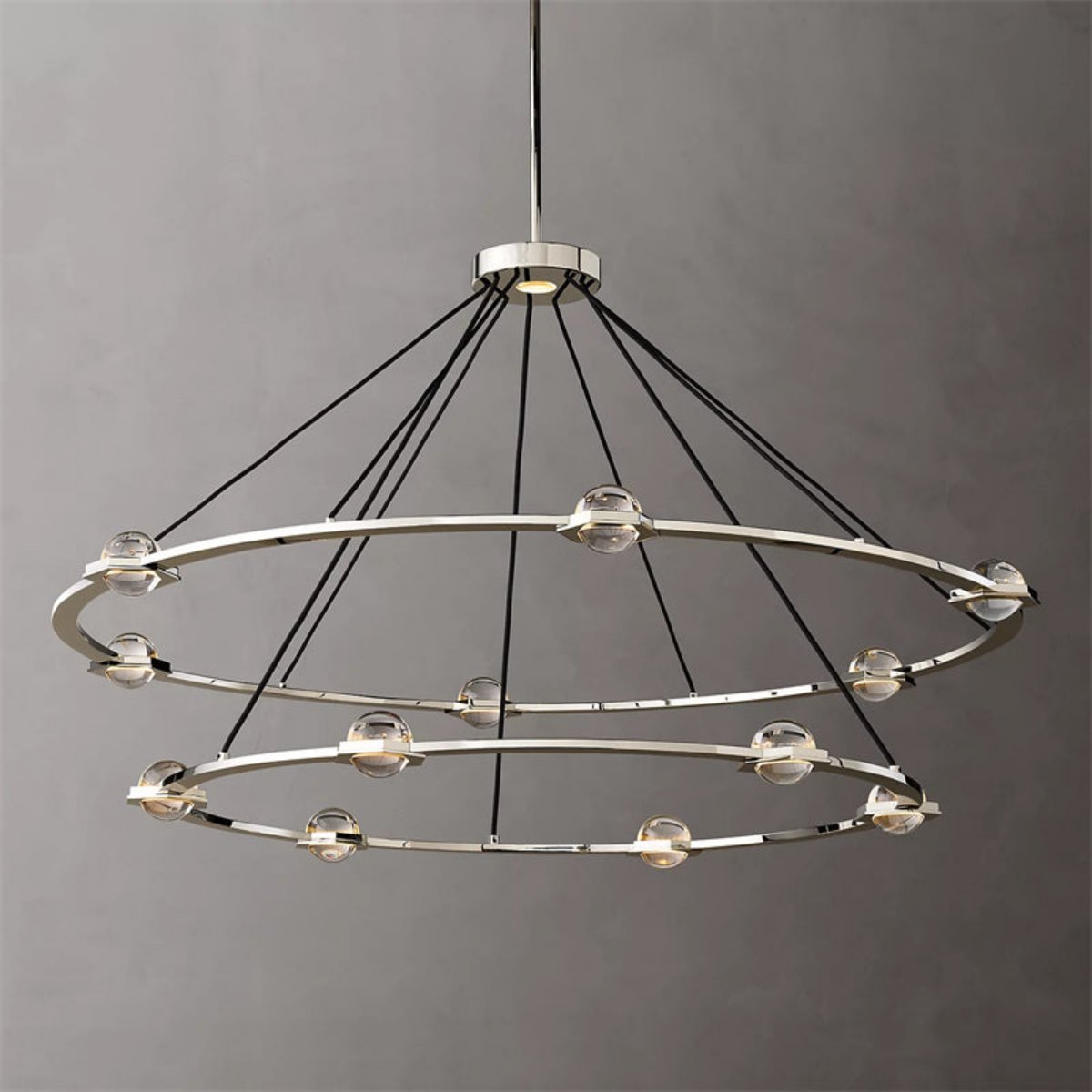 Carlos 2-Tier Round Chandelier 60 for Living Room