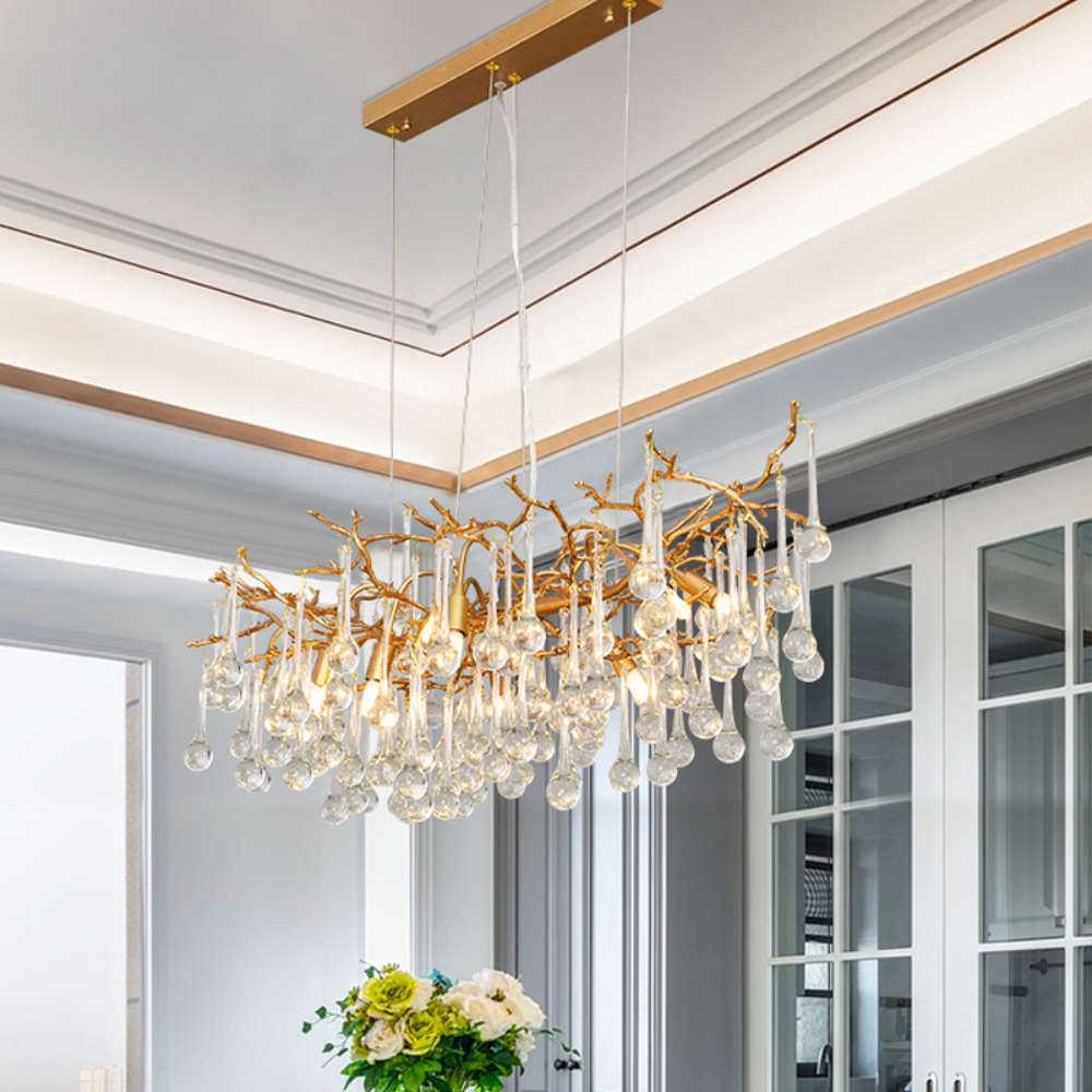 Louise Clear Crystal Branch Chandelier, Unique Chandelier Designs