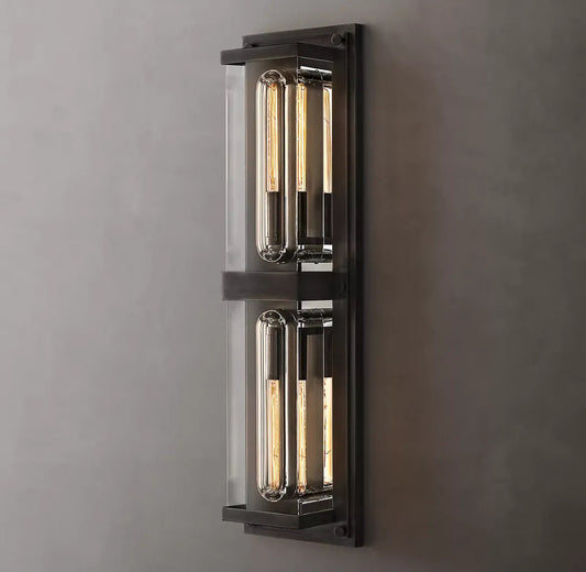 Savile Rectangular Linear Sconce, Bedroom Wall Sconces