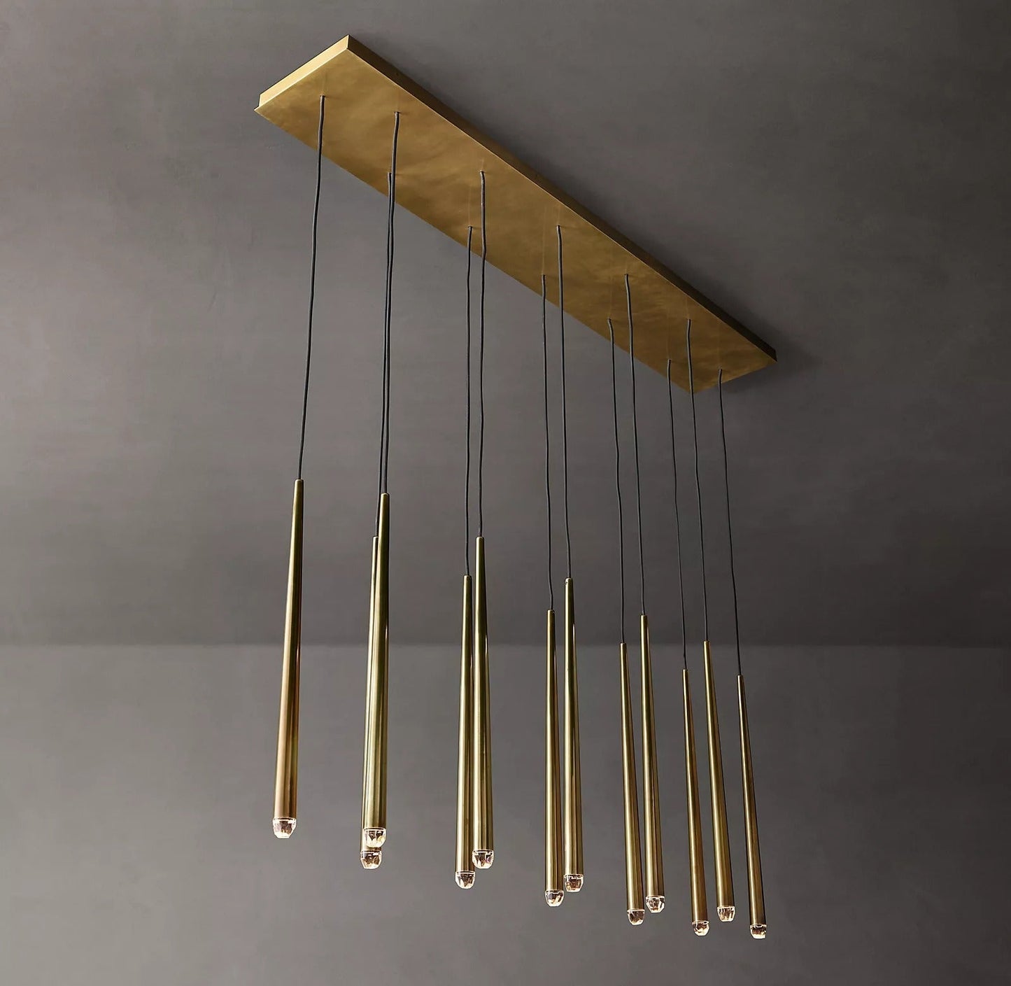 Aquitaine 60” Linear Chandelier - Modern Brass Lighting Fixture