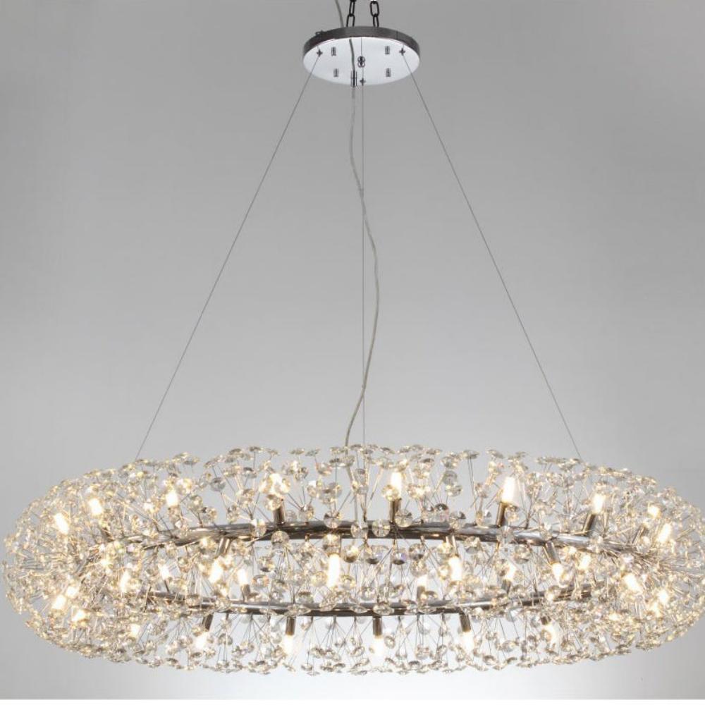 Dandelion Halo Round Crystal Ring Chandelier Light