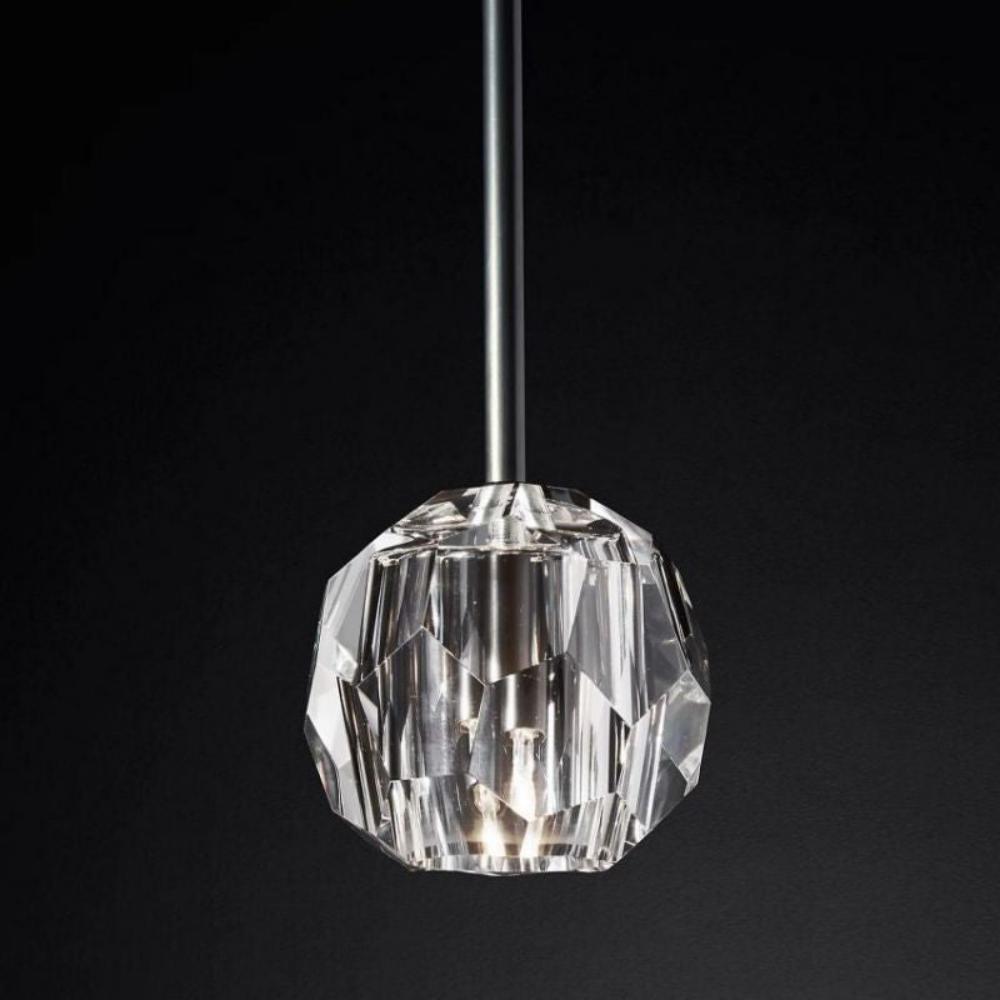 Boule DeClear Cristal Glass Rod Pendant