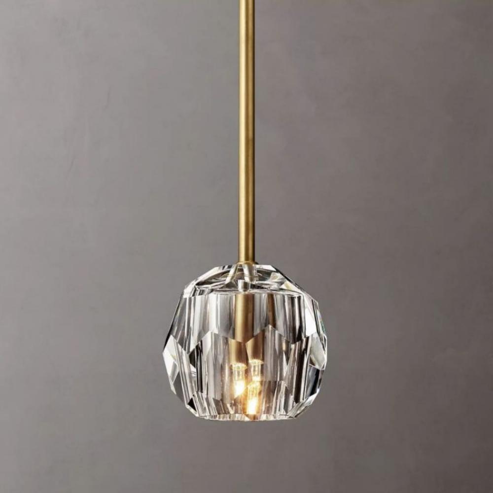 Boule DeClear Cristal Glass Rod Pendant