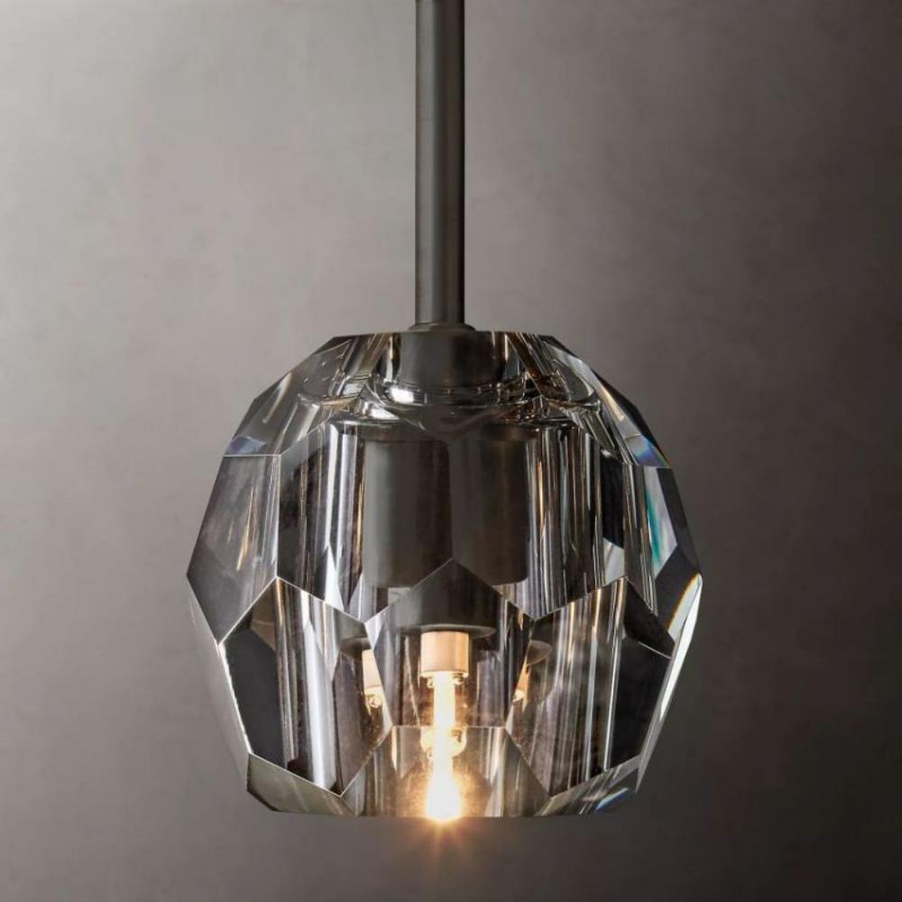 Boule DeSmoke Cristal Glass Rod Pendant