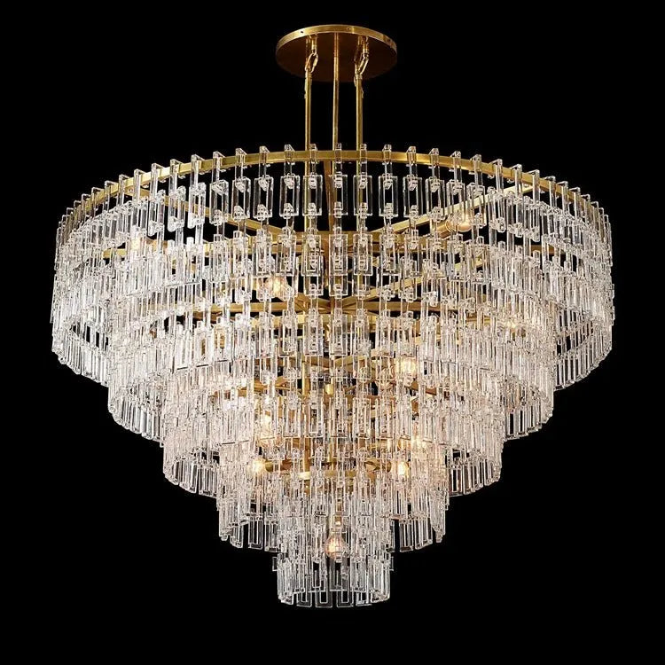 Marignans Tiered Round Glass Chandelier Light