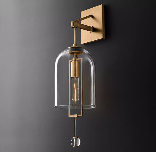 Fulcrum Brass Small Modern Wall Sconce Lighting Fixtures 24"