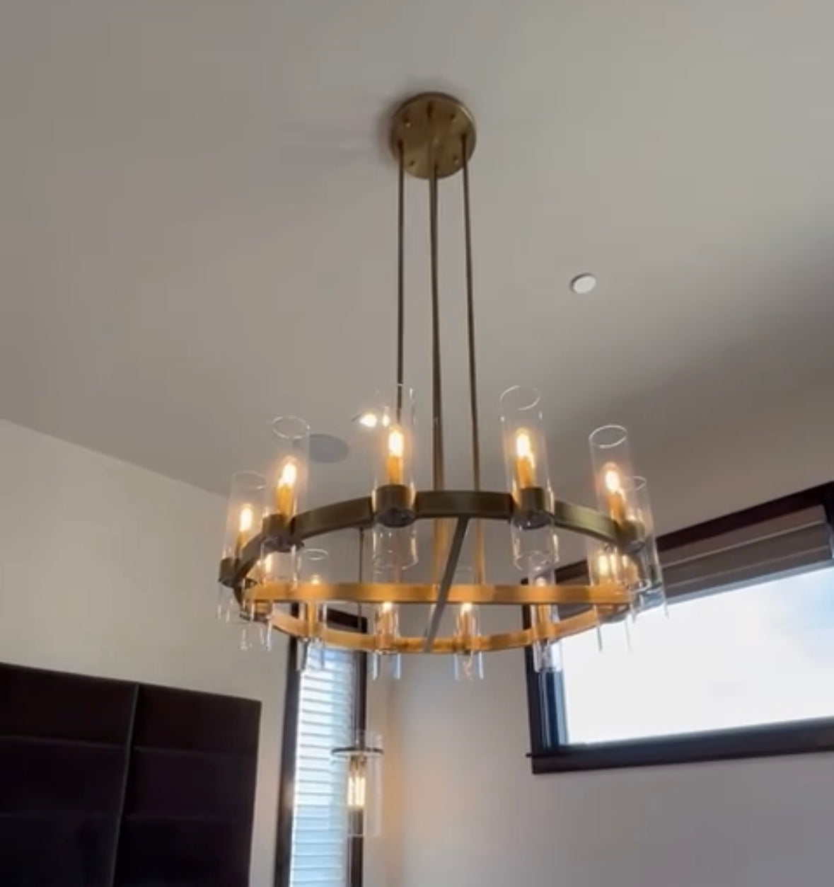 Ravelle Glass Round Chandelier 36'