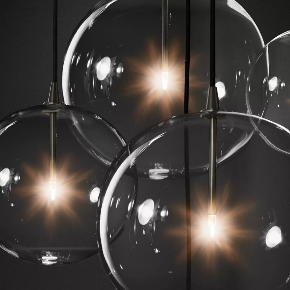 Fulcrum Glass Globe Cluster Chandelier