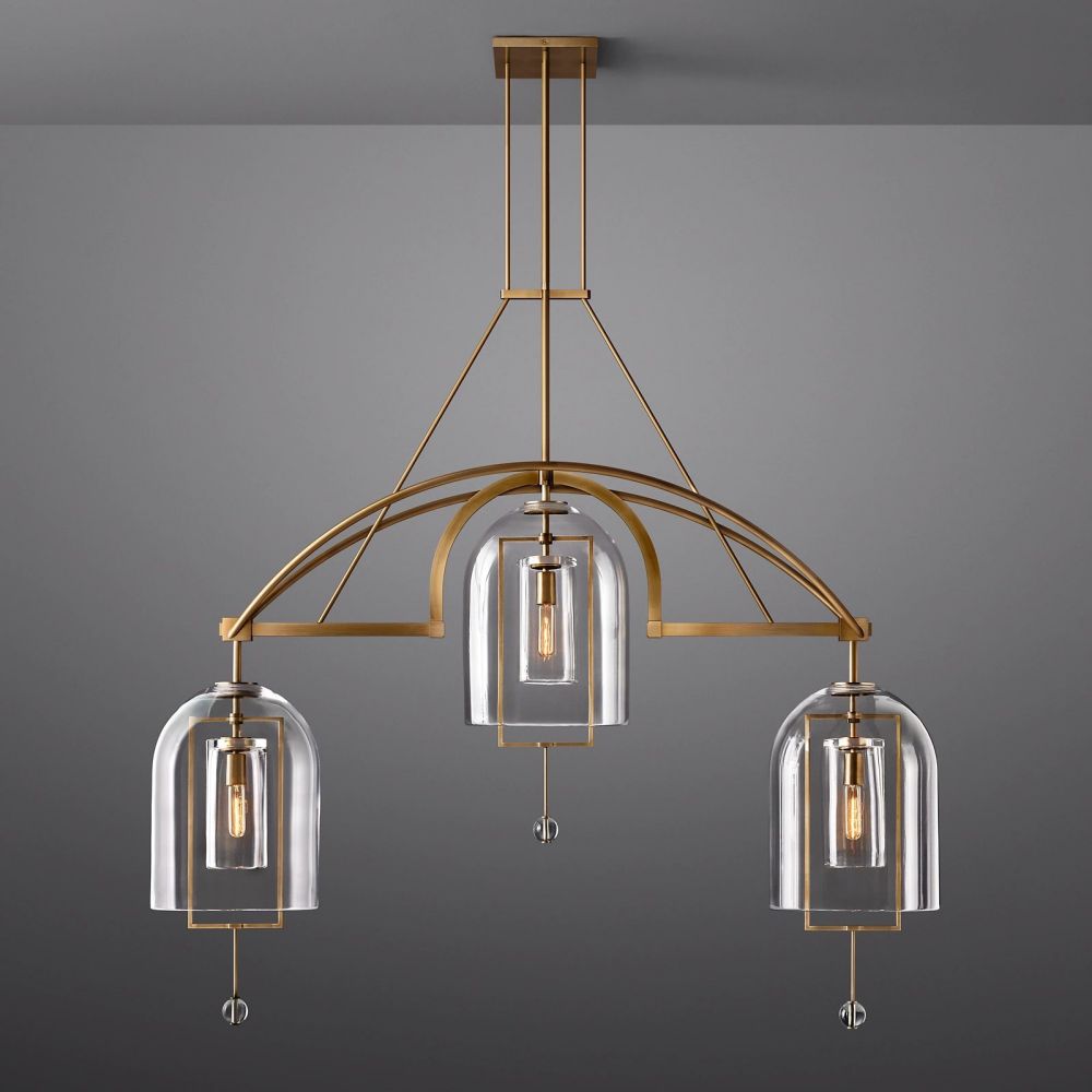 Fulcrum Linear Chandelier 61" 3 Lights