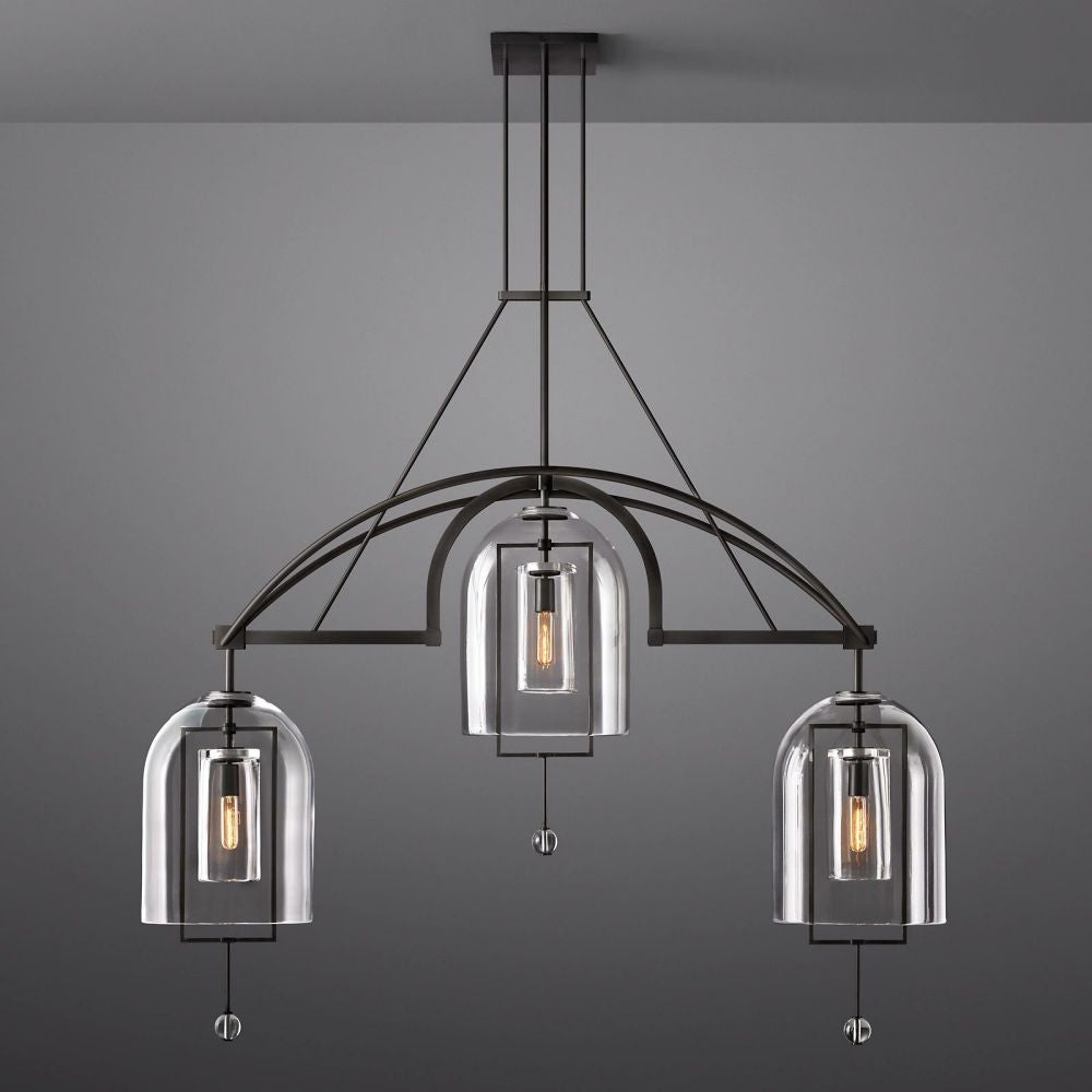 Fulcrum Linear Chandelier 61" 3 Lights