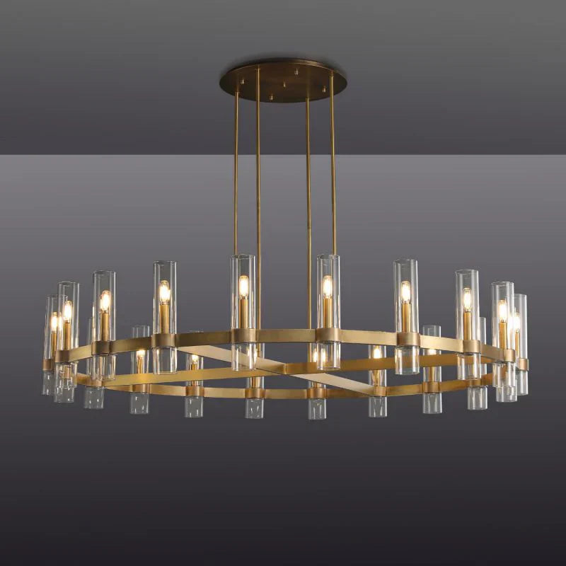 Ravelle Glass Round Chandelier 60'