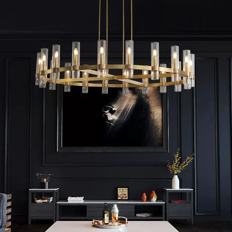 Ravelle Glass Round Chandelier 60'