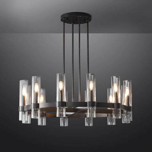 Ravelle Glass Round Chandelier 36'