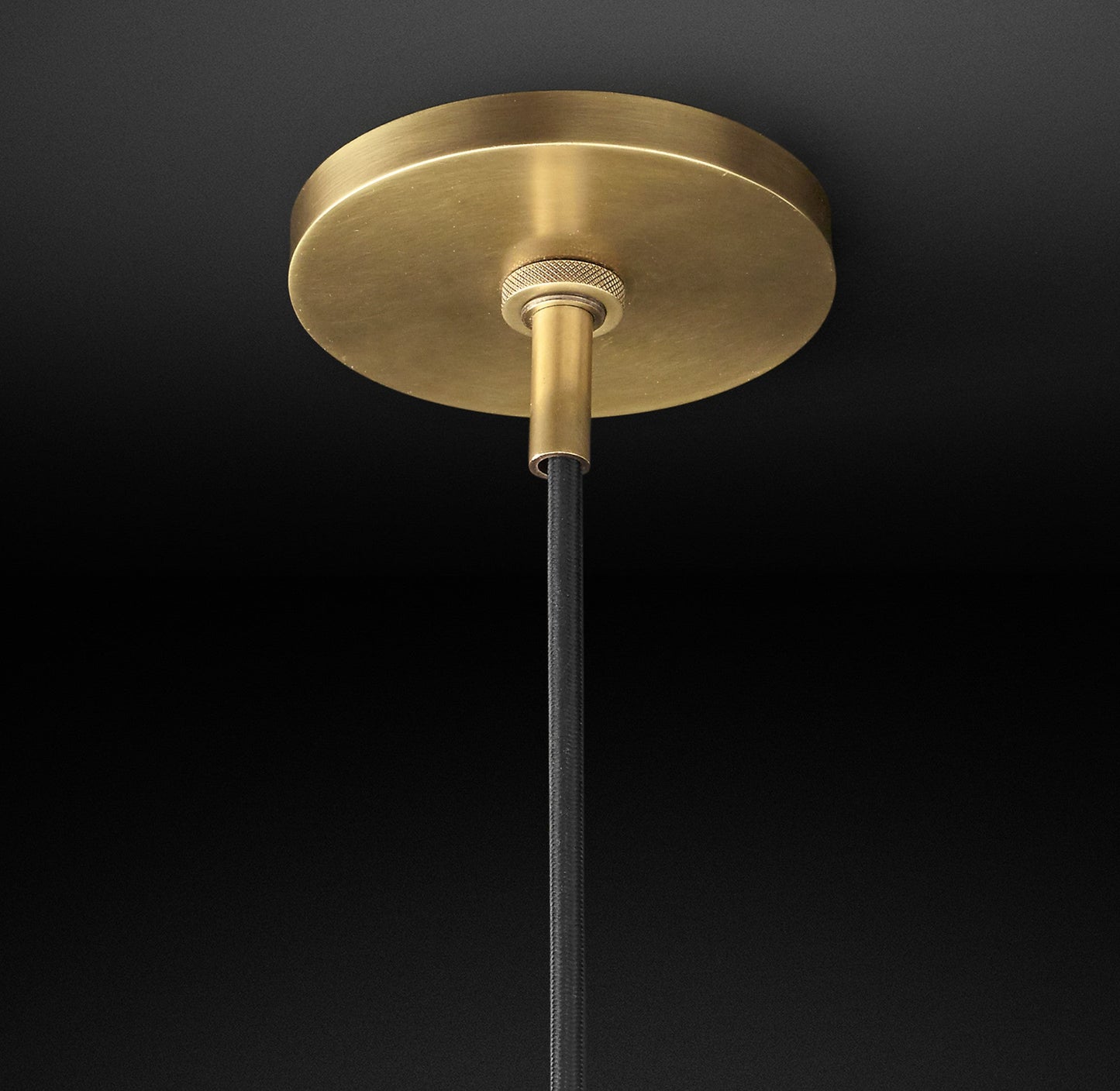 Modern Brass Pendant Light with Blown Glass Shade