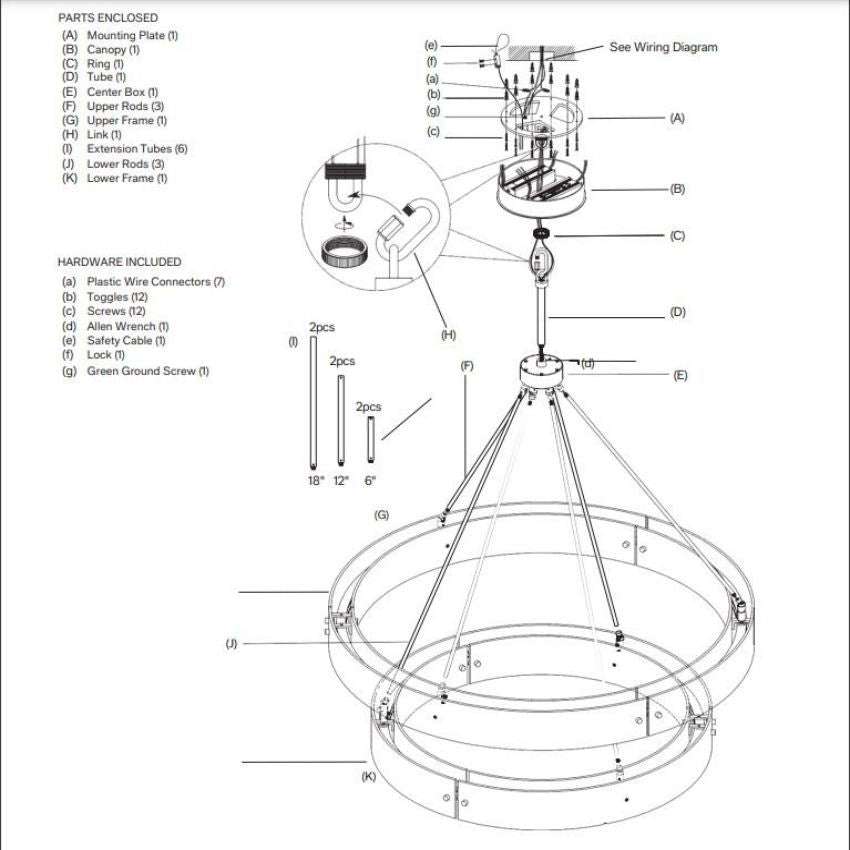 Vouvray Two-Tier Round Chandelier D 60"